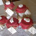 Cinque barattolini di Natale segnaposto  con gessetti profumati , idea regalo.