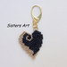 Orecchini cuore "Oro Nero" realizzati con perline Miyuki delica