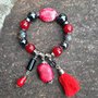 Bracciale rosso e nero