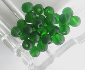 20 Perle di vetro verde 6 mm PRL313