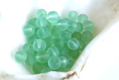 20 Perle di vetro opaco verde 6 mm PRL320