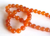 20 Perle di giada colorata 8mm arancione PRL333