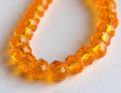 20 Perle Crystal sfaccettate arancione  PRL344