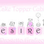 Cake topper cubi con orsetti rosa Desiree progetto cake topper per bimba 