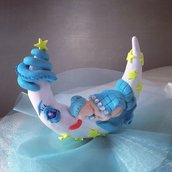 Cake topper battesimo nascita bebe' sulla luna 