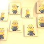 NOVITA - BOMBONIERE COMPLEANNO - MINIONS CALAMITA - da 4 cm legno - no fimo battesimo porta confetti