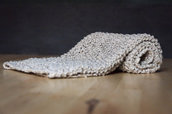 Soffice coperta in cashmere fatta a mano a maglia