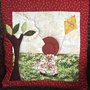 Cuscino quillow con Sue Sunbonnet con l'aquilone