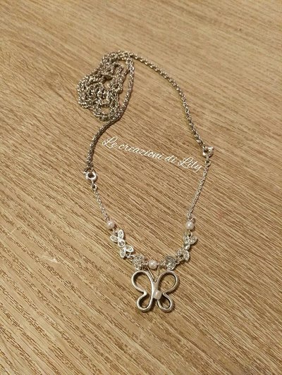 Set Collana E Orecchini A Farfalla Con Perle – Placcato Oro, Gioielli Per Donne E Ragazze