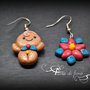 orecchini fimo| orecchini pan di zenzero| orecchini natalizi|orecchini natale| chrismas earrings| orecchini pendenti| orecchini pastapolimerica| polymerclay earrings| orecchini stella di natale