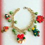 Bracciale in fimo elegante handmade con motivi natalizi idee regalo natale 