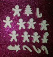 Set gessetti natalizi in polvere di ceramica bianca