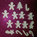 Set gessetti natalizi in polvere di ceramica bianca