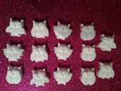Set gessetti polvere di ceramica con gufi