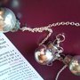 PARURE COLLANA E ORECCHINI CON PALLINE  VINTAGE ANNI 70  - RICICLO CREATIVO 