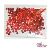 Paillettes metallizzate rosse- fiorellini