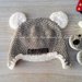 Cappellino con orecchie e scarpine per neonato a forma di koala