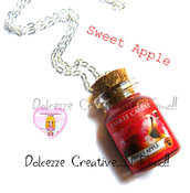 Collana Candela - Yankee Candle HANDMADE Sweet apple idea regalo