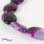 Pietra ovale di Agata striata viola purple, mm. 25x18