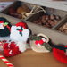 Mini BORSA bianca/rossa uncinetto.Decorazione di Natale.Segnaposto,Confezione per gioiello,bomboniera(personalizzabile).Ornamento per pacco