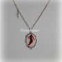 Collana Cameo con Ricamo Scarpa Rossa 