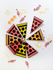 Set con 10 scatole in formato di Pizza (decorazioni compleanno)