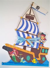 Invito festa di compleanno - Jake e i pirati dell'isola che non c'è e Ariel