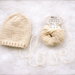 Cappellino neonato Cashmere 100% cappellino neonato lavorato a mano con lana cashmere 100%