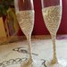 bicchieri di champagna decoupage pezzi giornale 