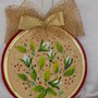 Medaglione Natalizio  decorato a mano per addobbo albero di Natale