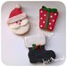 biscotti decorati natalizi, idea regalo natale,elfo, babbo natale, renna, guanto, regalo, scarpone, cappello 