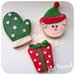 biscotti decorati natalizi, idea regalo natale,elfo, babbo natale, renna, guanto, regalo, scarpone, cappello 