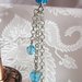 Orecchini con cristalli azzurri, catenella in Argento 925
