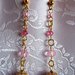 Orecchini con cristalli rosa (versione oro)