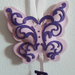 Farfalla viola fiocco nascita