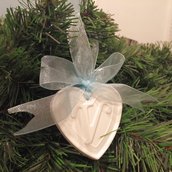 Il mio primo Natale - Cuore in gesso - Decorazione per albero