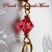 Orecchini chainmail, cristallo e swarovski rosa corallo (versione oro)