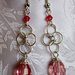Orecchini chainmail, cristallo e swarovski rosa corallo (versione argento)