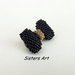 Spilla fiocco "Oro Nero" realizzata con perline Miyuki delica