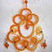 Orecchini (gialli) al chiacchierino, cristalli arancioni