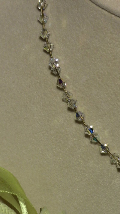 Collana Girocollo Larga Con Cristallo CZ - 5 File, Diamanti Scintillanti, Gioielli Per Donne