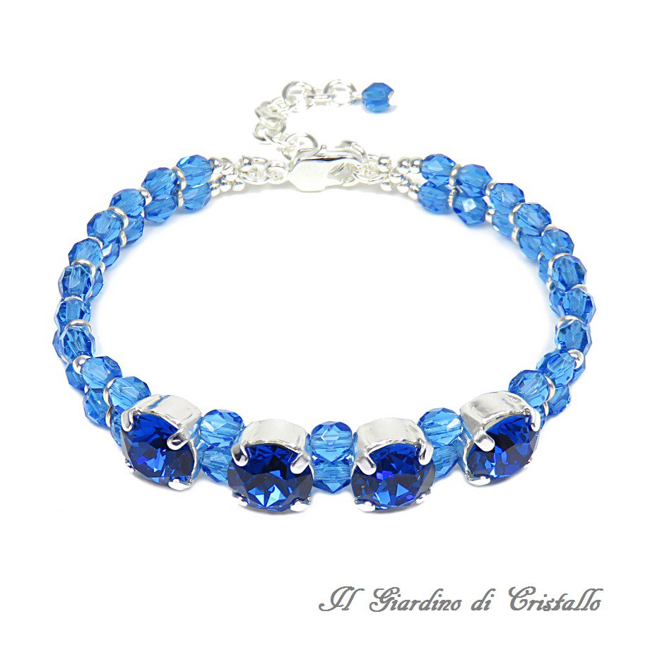 LILIE&WHITE Bracciale Regolabile In Oro Con Cristalli - Ipoallergenico, Antiscivolo, Elegante, Regalo Donna