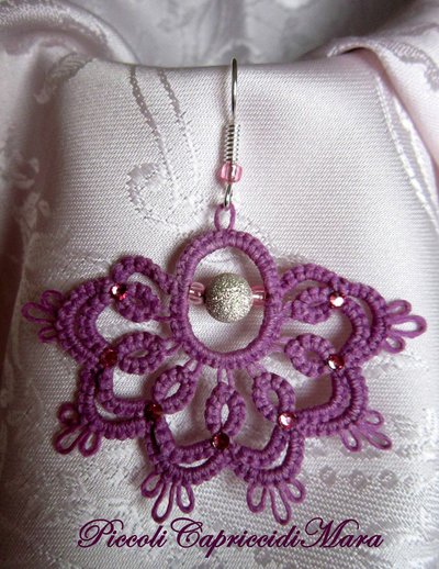 Orecchini A Cuore Donna In Strass Viola E Placcatura Argento - Eleganti, Piccoli, Ideali Per Feste E Matrimoni