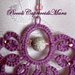 Orecchini viola al chiacchierino, perla in Argento 925, strass rosa