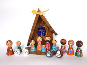 Natività Presepe per Bambini Sacra Famiglia Decorazione di Natale Regalo di Natale