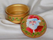 Portagioie natalizio in ceramica dipinto a mano