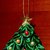 Piccolo albero di Natale Kanzashi da appendere fatto a mano