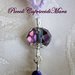 Collana (viola) al chiacchierino, cristalli e perline viola