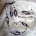 Collana (viola) al chiacchierino, cristalli e perline viola