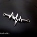 Charm "HEARTBEAT, EKG" color argento (40x20mm) (cod. New)